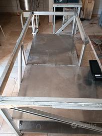 struttura in ferro base x tavolo a L 