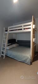letto a soppalco Ikea bianco stora 