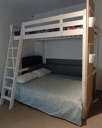 letto a soppalco Ikea bianco stora