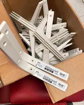 IKEA EKBY Coppia Staffe Bianche 801.420.67