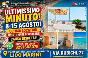 8 - 15 AGOSTO A 10mt dal mare Lido Marini 4posti