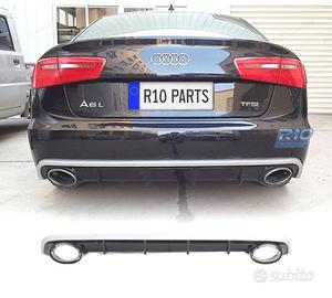 DIFFUSORE AUDI A6 4G 11-14 LOOK RS + TERMINALI DI 