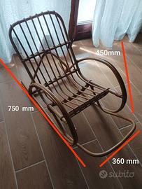 Sediolina dondolo in vimini