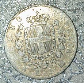 argento Regno d'Italia 2 lire 1863