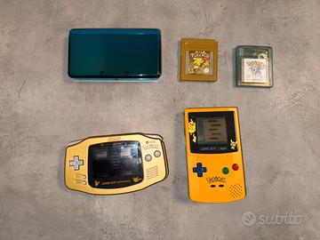 Gameboy- GBC Pikachu – 3DS  – GBA Pokémon Center