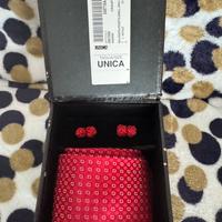 Set Elegante da Uomo Cravatta fazzoletto gemelli