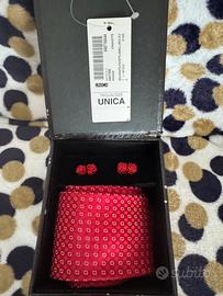 Set Elegante da Uomo Cravatta fazzoletto gemelli