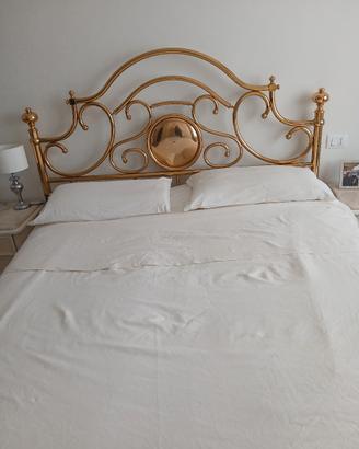 Lenzuolo in lino con federe vintage 