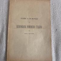 Lessicografia numismatica italiana 1901
