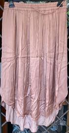 Gonna Oltre taglia L rosa chiaro con spacchi