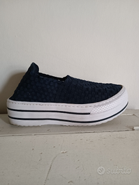 Scarpe pantofole platform tessuto elasticizzato