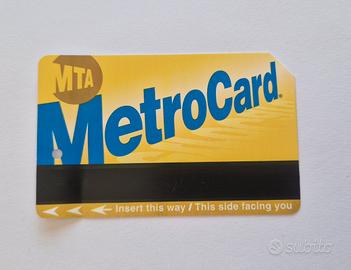 Metro Card New York MTA originale, anno 2016