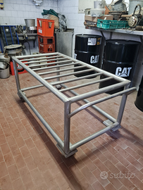Carello inox con ruote