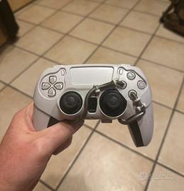 Controller dualshock ps5 bianco con palette scuf