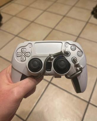 Controller dualshock ps5 bianco con palette scuf