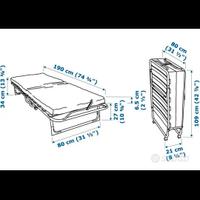 letto pieghevole, branda, guest bed 