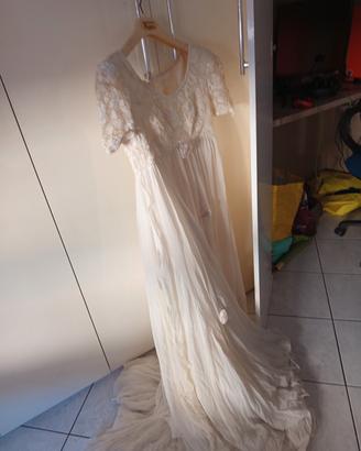vestito da sposa crema taglia m l 