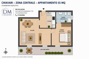 Chiavari zona centrale con balcone