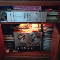 Stereo vintage Akai con amplificatore JVC 
