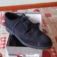 scarpe stringate blu