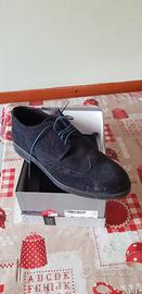 scarpe stringate blu