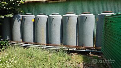 10x Silos Serbatoio zincato 1000litri (acqua o al)