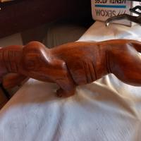 Statuetta legno raffigurante animali