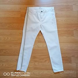 Pantalone donna di cotone, bianco