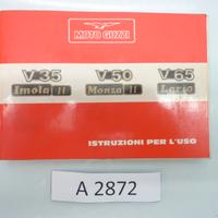 Guzzi V35 Imola 2 Monza 2 Lario libretto istruzion