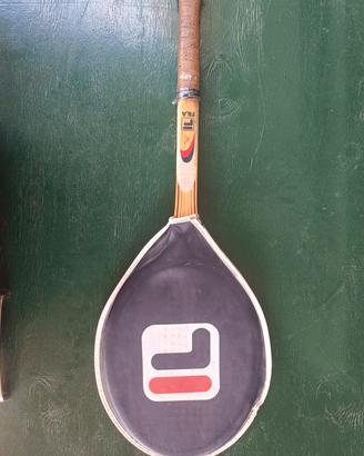 Racchetta Tennis Vintage Legno Fila "Wud4Four" + C