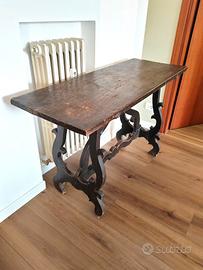 Tavolo Fratino Antico in Legno Massello 130x50 
