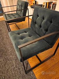 Poltrone velluto verde