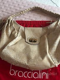 Braccialini originale borsa in vera pelle