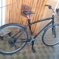 Bicicletta ibrida con shifter shimano