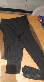 Leggins con inserti in velo