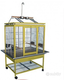 gabbia per pappagalli medio grandi in alluminio