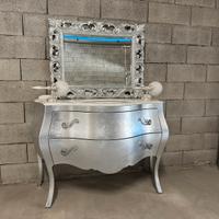 Mobile bagno foglia argento