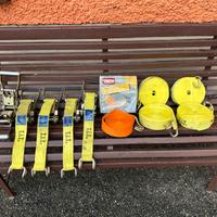 Lotto cinghie fissaggio a cricchetto