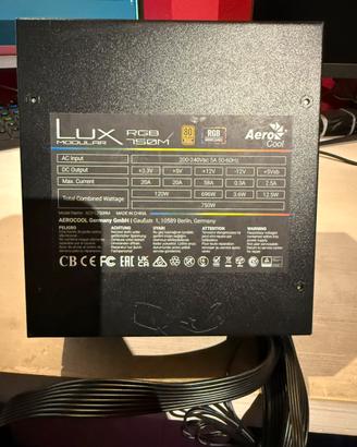 Alimentatore PC Lux RGB 750 Modulare