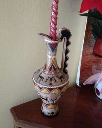 Ceramica tunisina  jug deer  20 cm