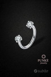 Piercing a ferro di cavallo zirconi