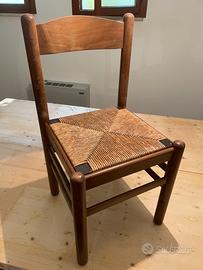 Sedie in legno e paglia