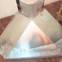 cappa cucina angolare  acciaio 
