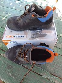 Scarpe da lavoro Dexter n° 42 nero e blu e arancio