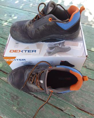 Scarpe da lavoro Dexter n° 42 nero e blu e arancio
