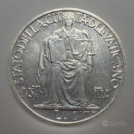 1 LIRA 1946 RRR PIO XII VATICANO 1000pz GIG. 191