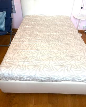 Letto  contenitore ecopelle piazza e mezza
