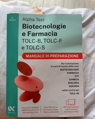 Alpha Test Biotecnologie e Farmacia Tolc 2026/2027