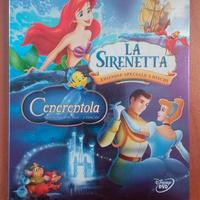 Disney steel box La sirenetta + Cenerentola 4 dvd