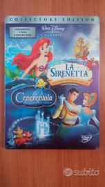 Disney steel box La sirenetta + Cenerentola 4 dvd